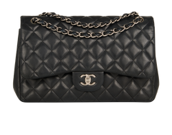 Jumbo Classic Double Flap, Lambskin, Black, 16576725(2012), DB/B, 2*